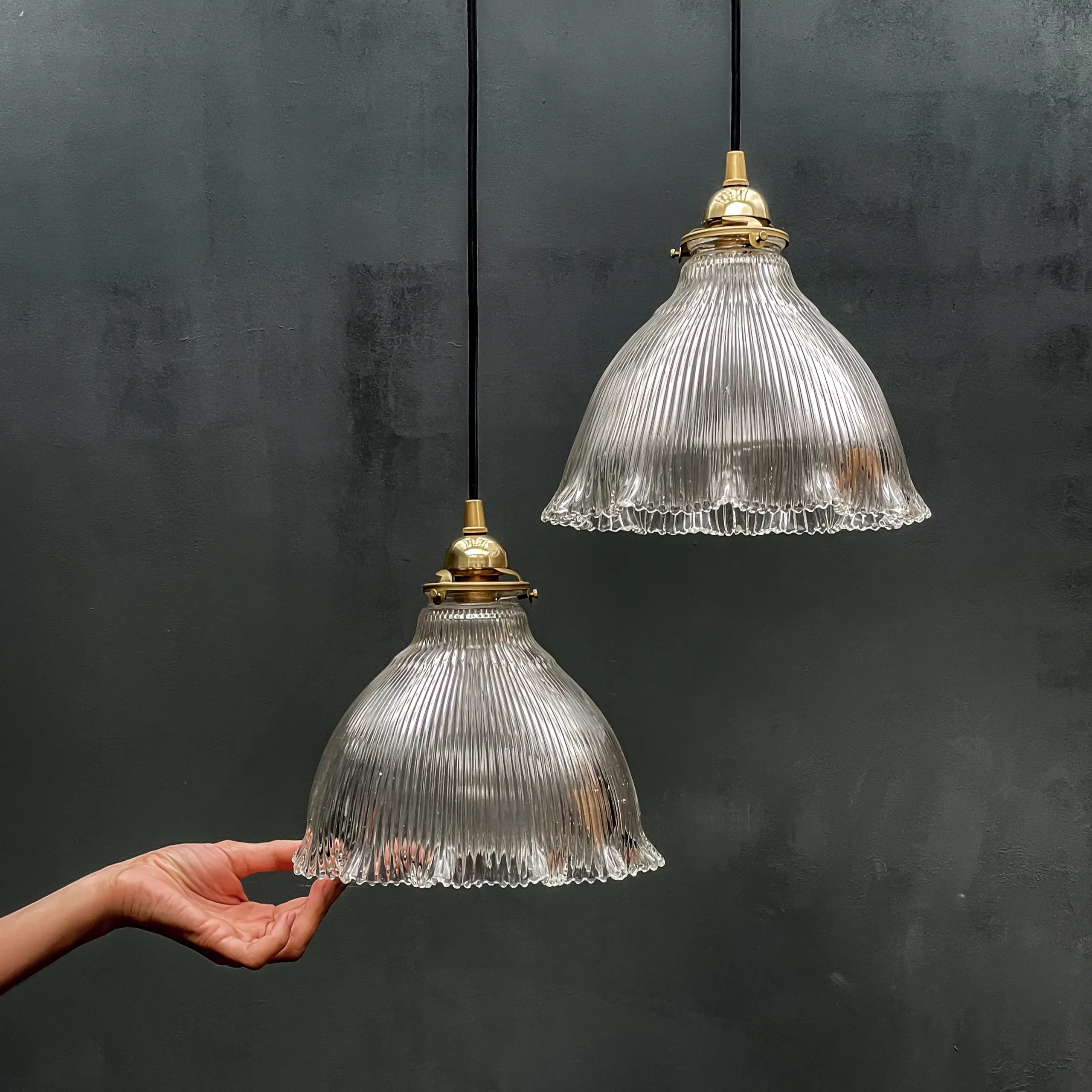 double holophane cloche suspension