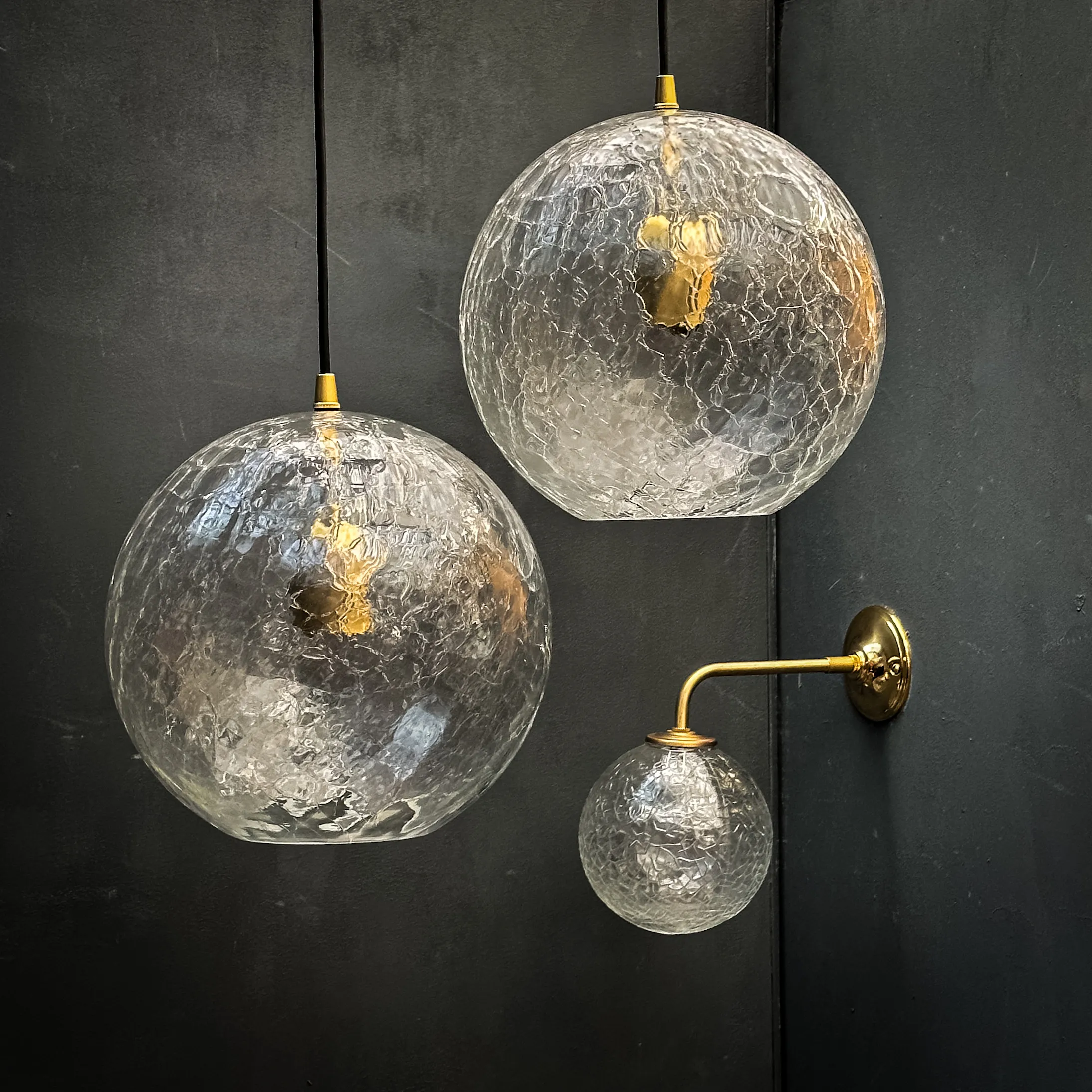 verre transparent globe suspension et applique