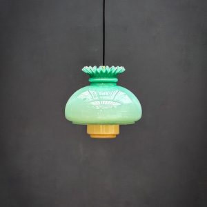 Suspension double cloche verte