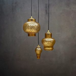 Suspension ambrée grand modèle